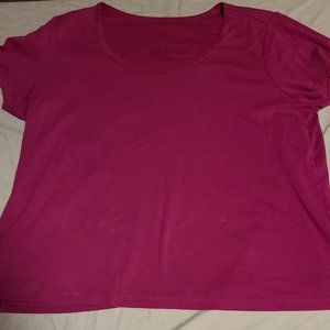 Dress Barn short sleeve t-shirt, fuschia color, 3x